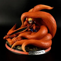 Anime Peripheral Naruto Statue Uzumaki Naruto Kurama Kyuubi Bust GK Very Large PVC Action Figure Collectible Model Doll Toy 20cm