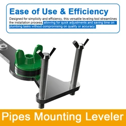 Stainless Hot and Cold Water Pipes Leveler Fixed Leveler Multi-Adjustable Mounting Aid for Effortless Shower Heads Installation