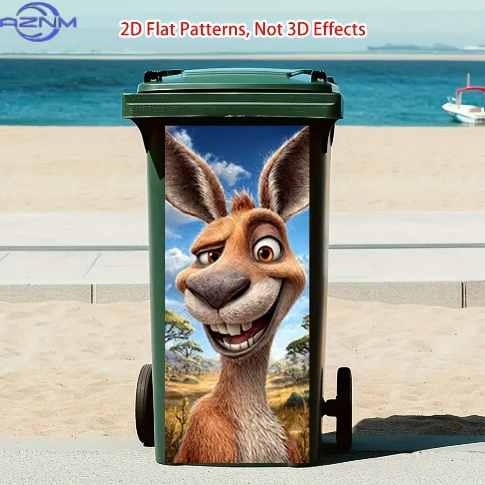 Home Garbage Dustbin 2D Printed Pattern Decal Distinctive Visual Ornament for Surface Decor