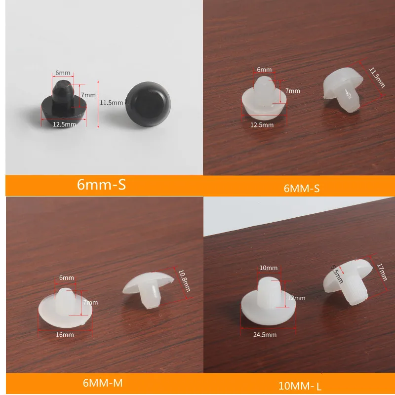 20/100PCS Chair Table Furniture Leg Flugs Plastic Feet Pads Embedded Non-Sli Foot Nail Wood Floor Furniture Protector Hardware