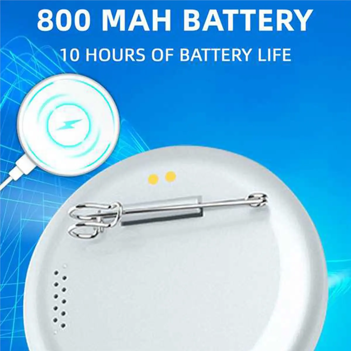 goodidea Smart Digital Badge Dynamic Electronic Display Outdoors Pendant Fashionable Electronic Badge Digital Show Screen Grey
