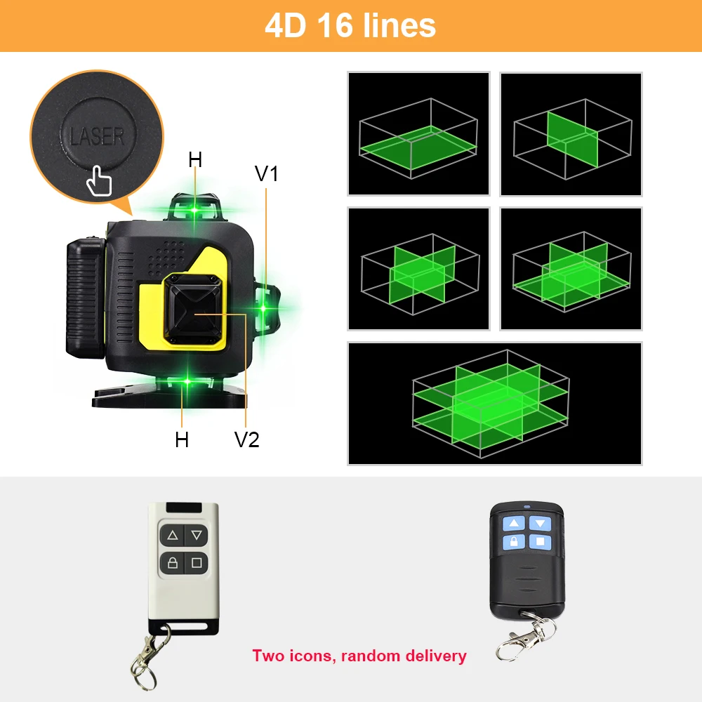 FIRECORE F504T-XG 16 lines 4D Green Laser Level 360 nivel laser Self-Leveling лазерный уровень Remote Control Support Receiver