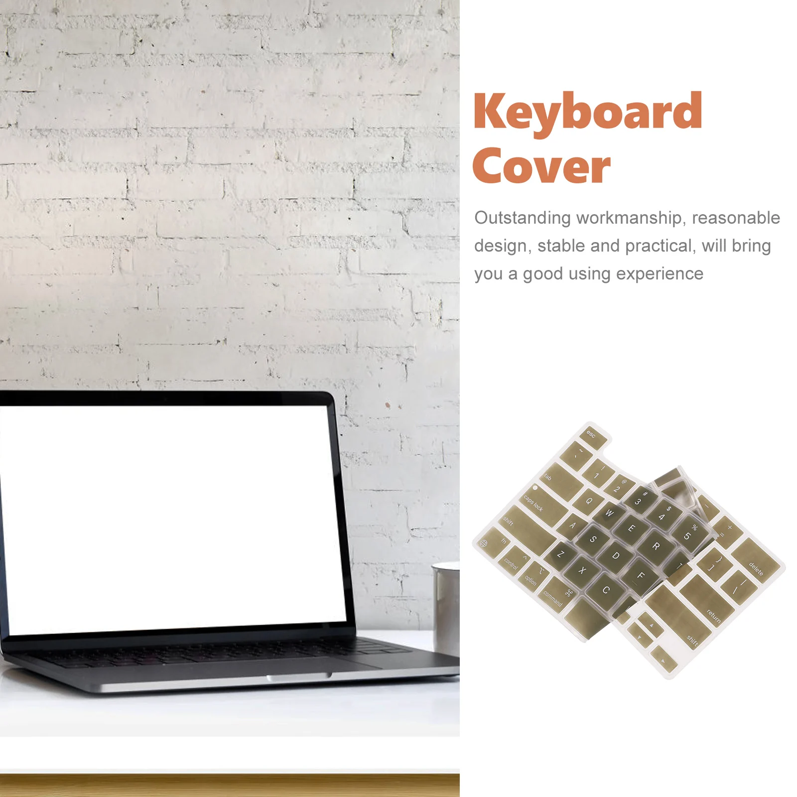 

Universal Keyboard Cover Protector for Laptop Air Dustproof Olive Green Silicone