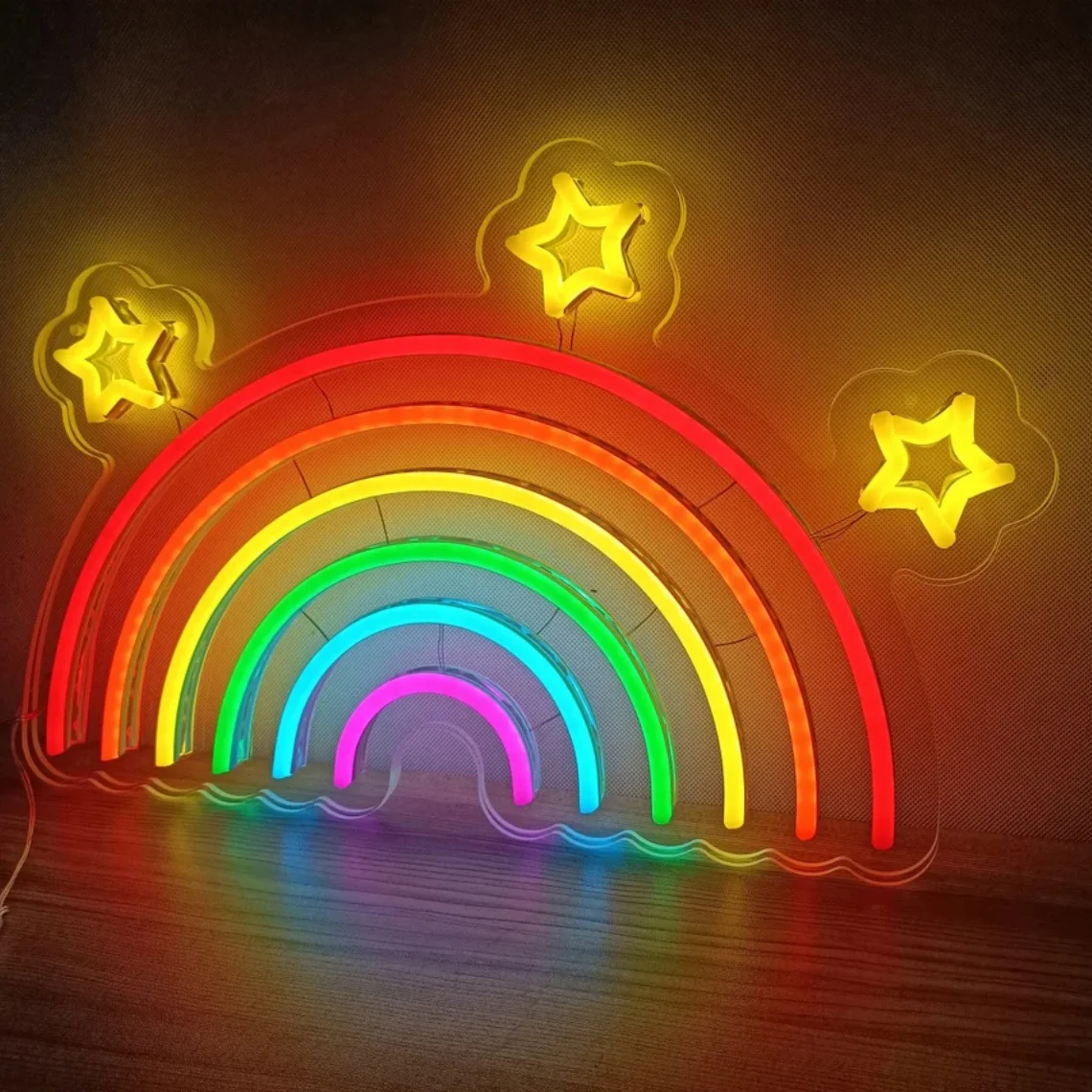 Rainbow Neon Sign Rainbow Wall Decor Neon Sign Bedroom Neon Light Kid Gift