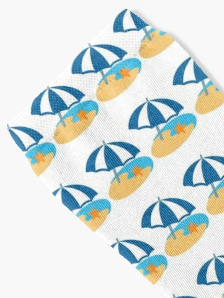 Beach with Umbrella Gift for Beach Lovers Socks crazy japanese fashion Socks Man Women's