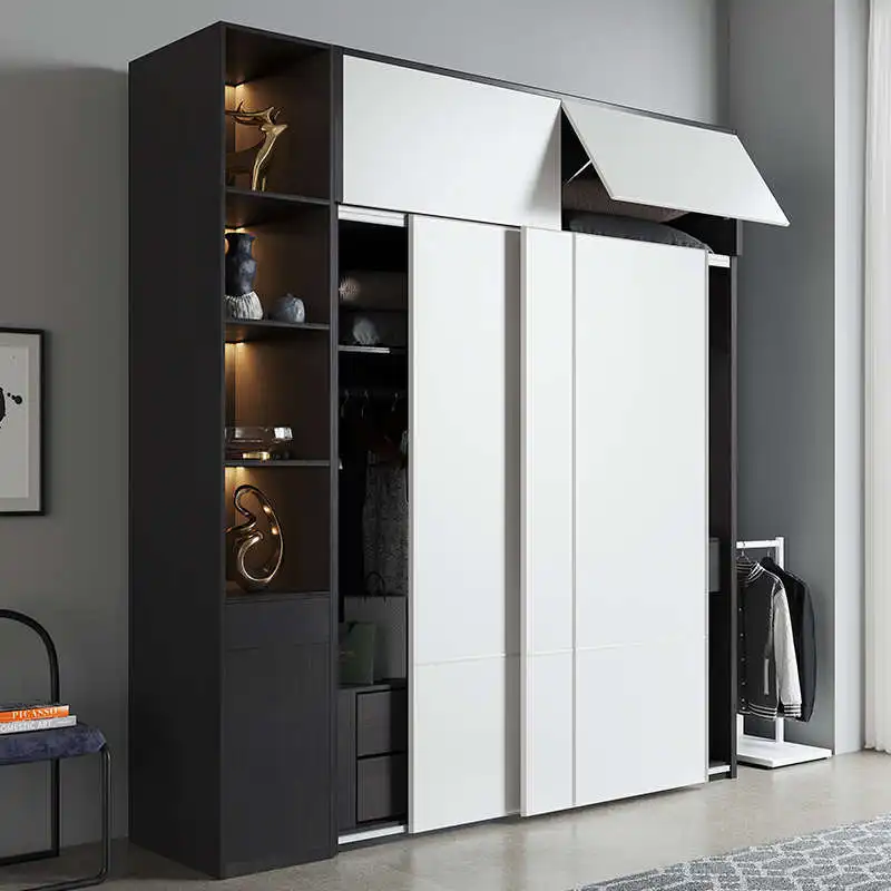 Sliding Wooden Wardrobes Tall Luxury Aesthetic Storage Bedroom Wardrobes Cabinets Dressing Armario Armable De Ropa Furniture