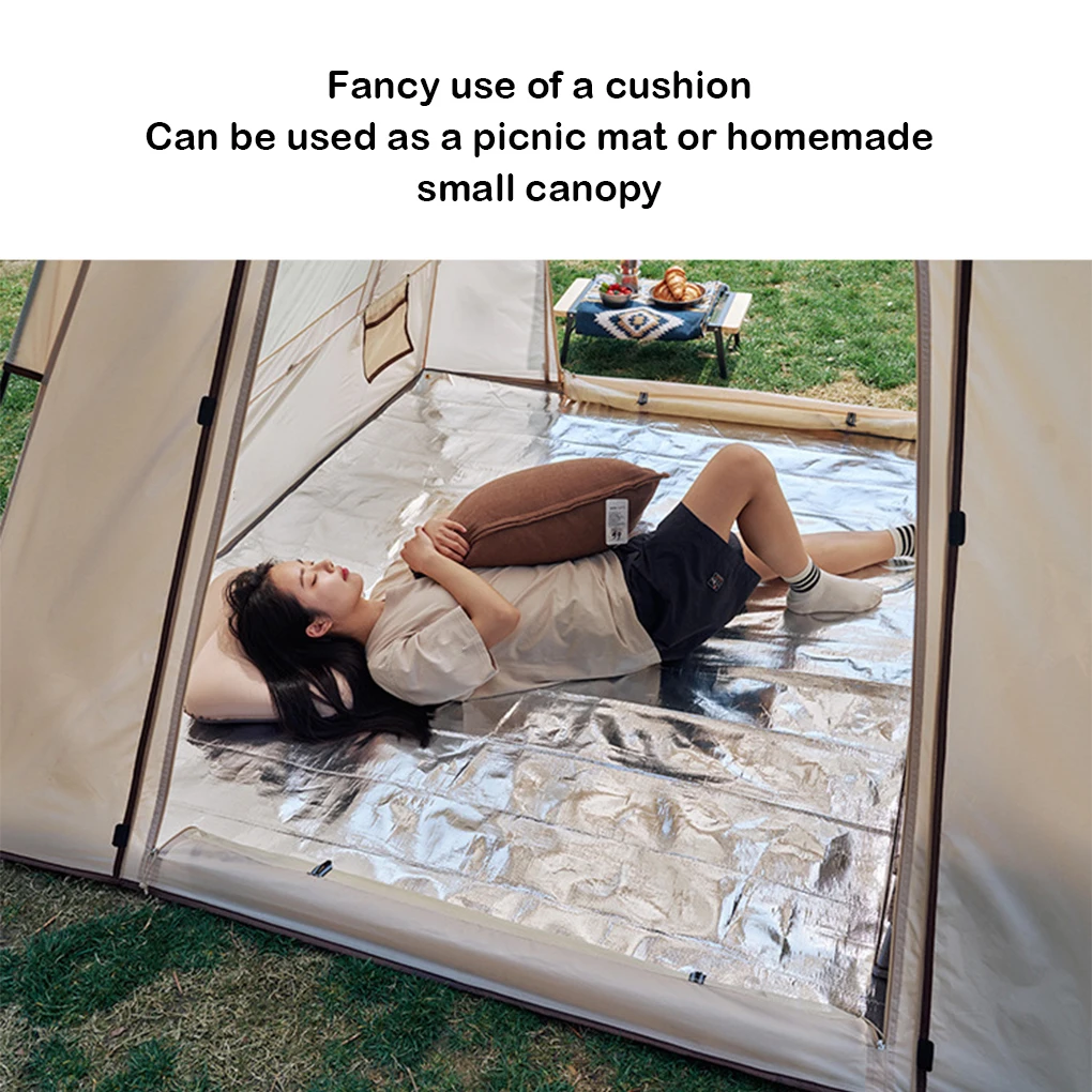 Aluminum Foil Pad Camping Outdoor Tent Picnic Blanket Beach Mat Multi-functional Insulating Thermal Floor Mattress