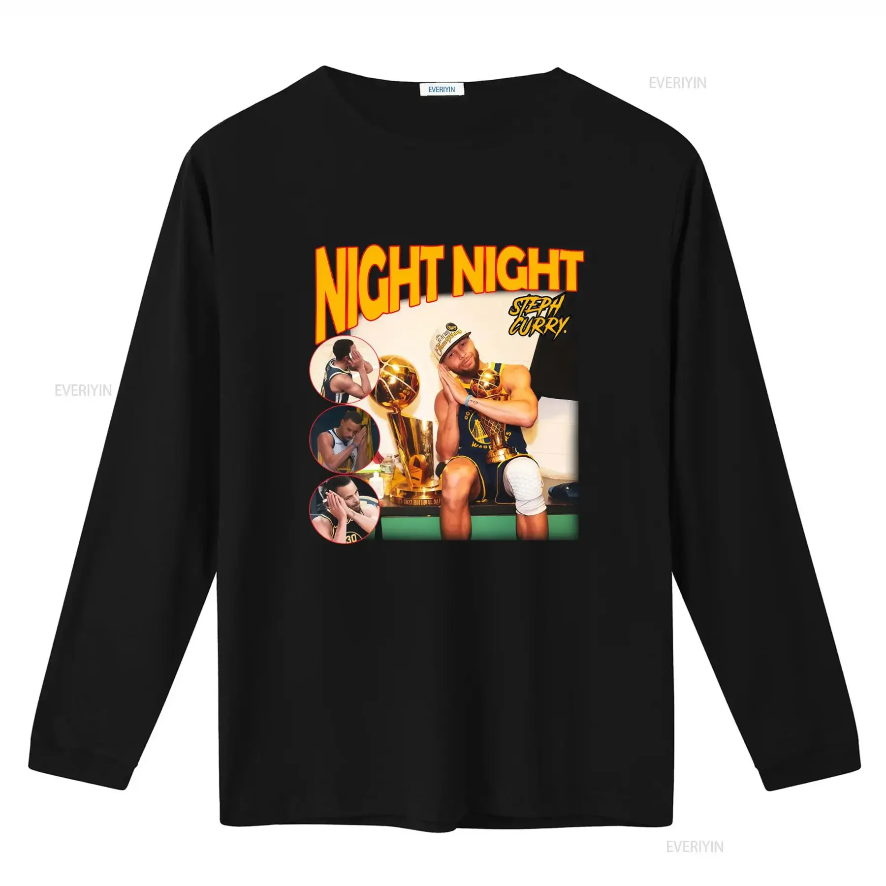 Steph Curry T Shirt Night Basketball Trophy s For Him Her Hiphop 90S Rapper Rap vintage Washed graphic Top For Everyday Wear