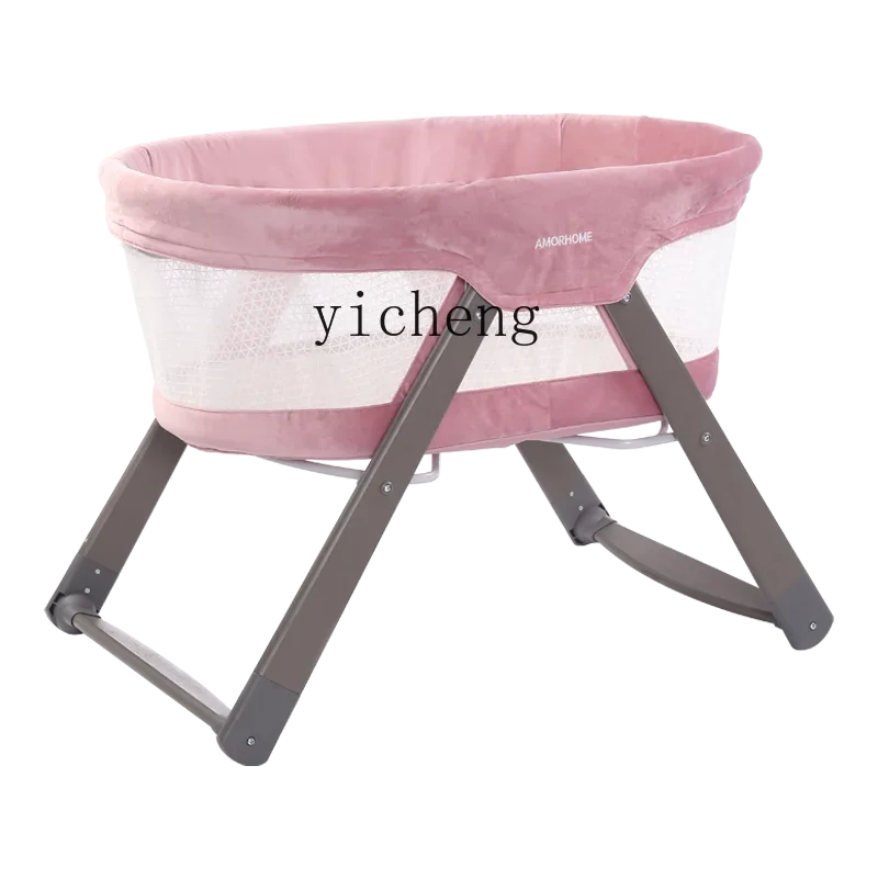 

Tqh Baby Crib Portable Newborn Multi-Functional Cradle Foldable Baby Cradle Bed