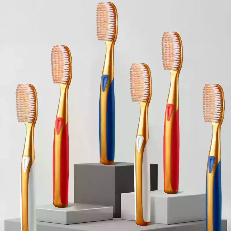 6pcs Large Head Soft Bristled Toothbrush, Anti Slip Wide Design, With Extended U-Shaped Brush Head