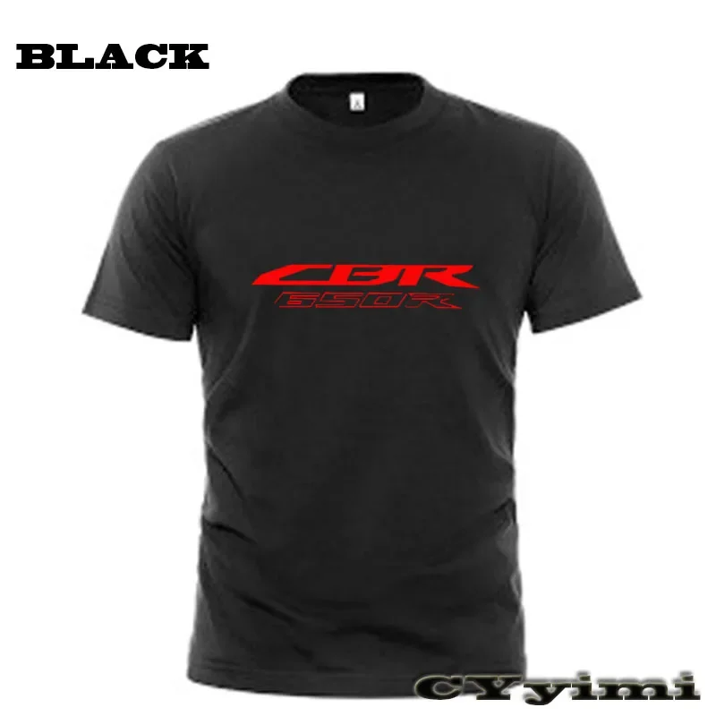 For  CBR CB650R 650R CBR 650 R T Shirt Men New LOGO T-shirt 100% Cotton Summer Short Sleeve Round Neck Tees Male