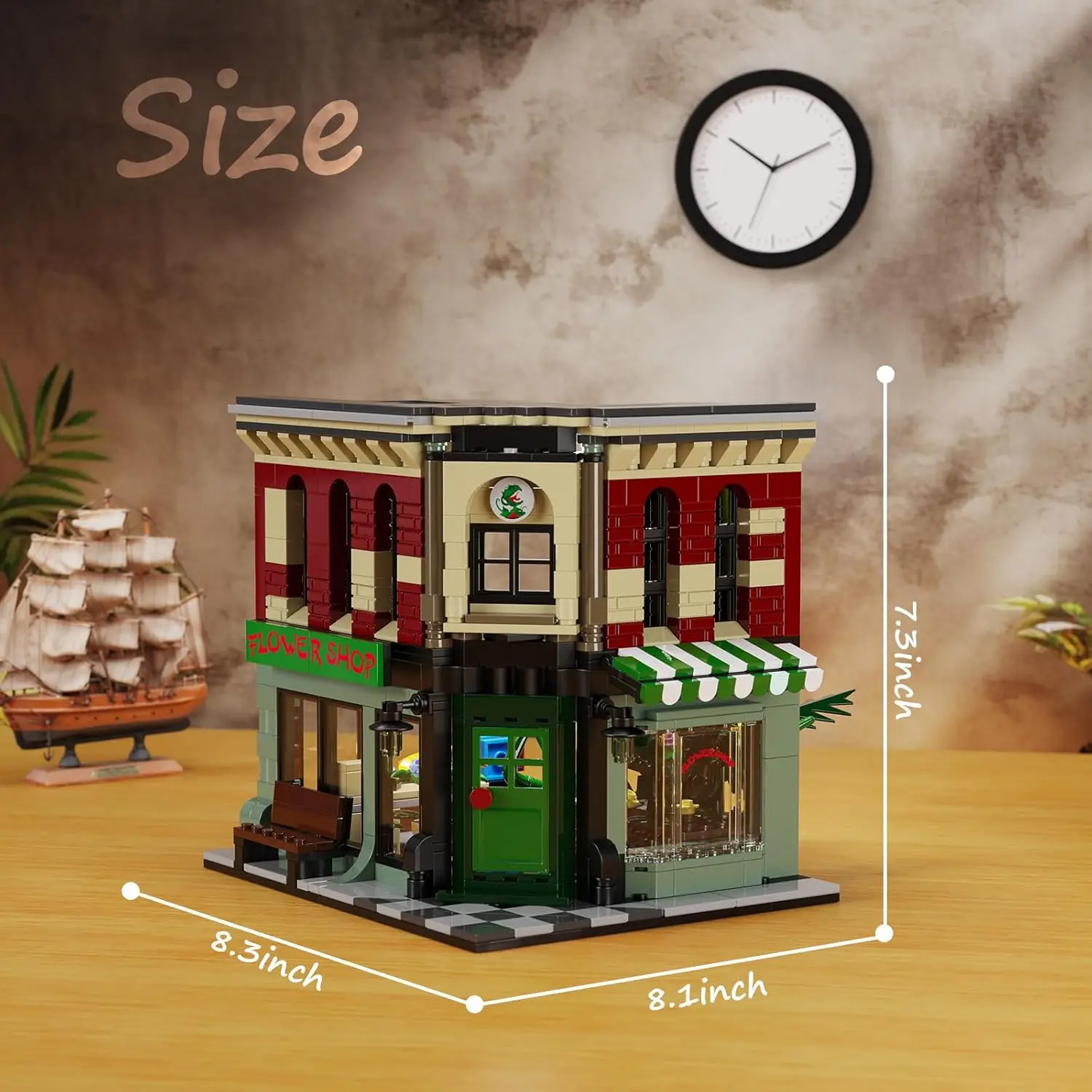 مجموعة بناء بيت نبات أودري 2 سمكة البيرانا، مجموعة زهور البيرانا لمتجر الرعب، مجموعة ألعاب إبداعية هدية عيد الميلاد للأطفال #4