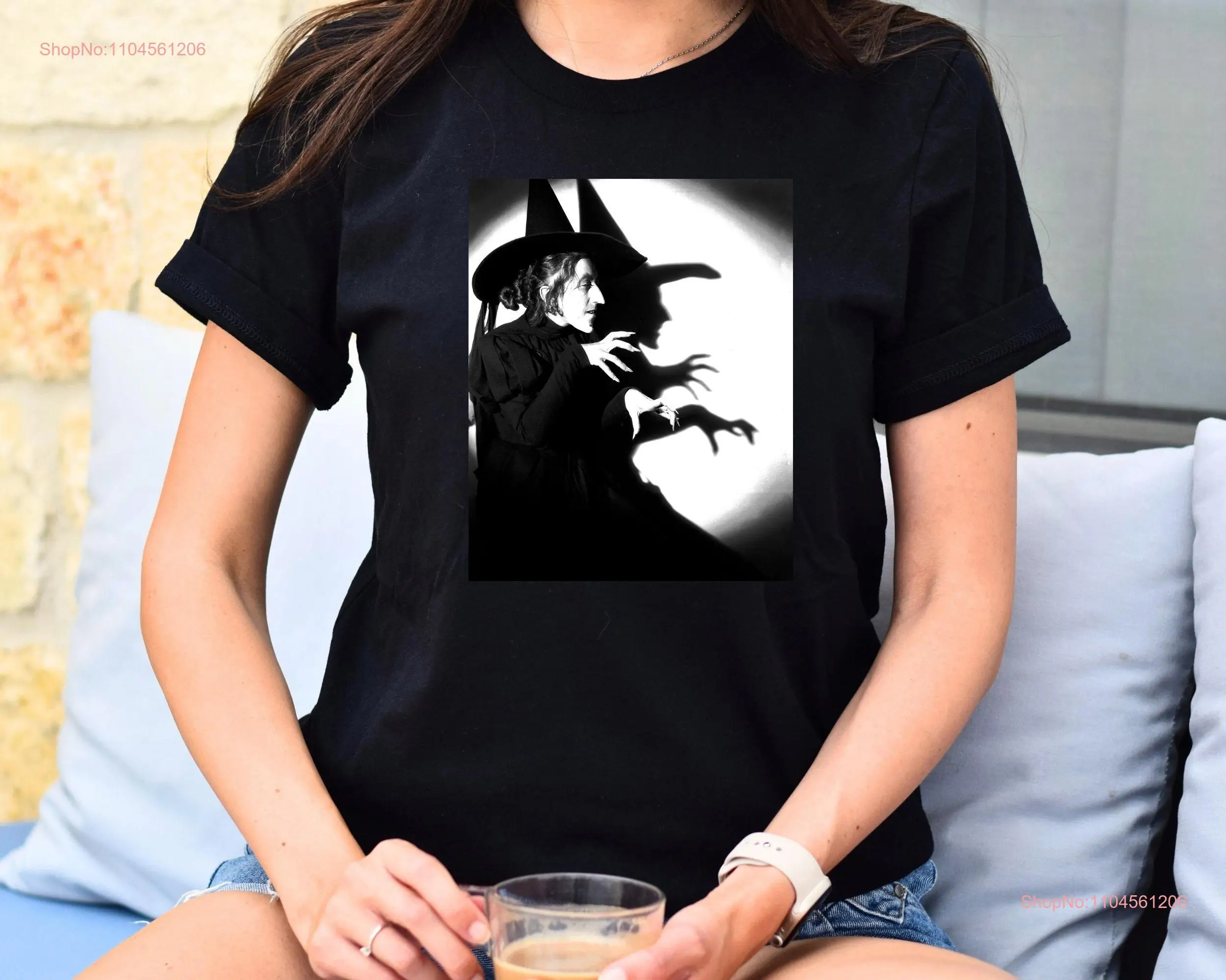 Witch Shadow T-Shirt Halloween Oz Wizard Dorothy Movie of WesT Weihnachten Geburtstag Vintage lange oder kurze Ärmel