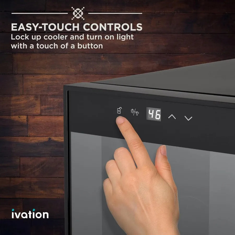 Refroidisseur de vin thermoélectrique horizontal de 6 bouteilles de qualité supérieure avec contrôle numérique de la température, comptoir autoportant, vin rouge blanc