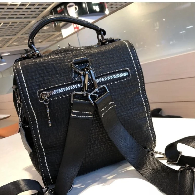 Versatile MultiPocket Women's Handbag 3-in-1 Convertible Backpacks Soft Leather Female Crossbody Bag Fashion Travel Shoulder Bag