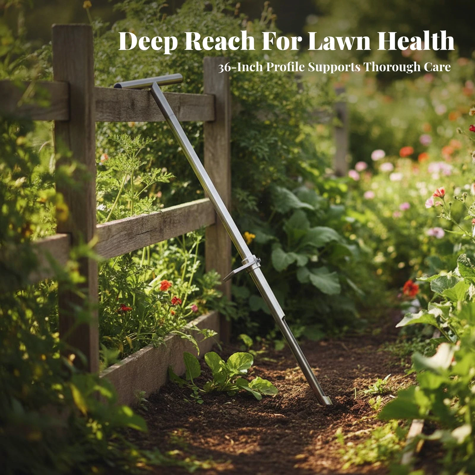 Imagen 6: Muestreador de suelo con pedal, herramienta de muestreo de suelo desmontable, resistente y portátil, ideal para agricultores, granjas y jardines.