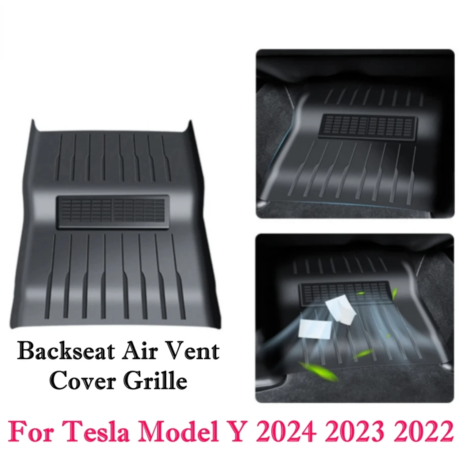 

Backseat Air Vent Cover Grille Model Y 2024 2023 Air Vent Fully Cover Pad Integrated Design Protection Easy Install