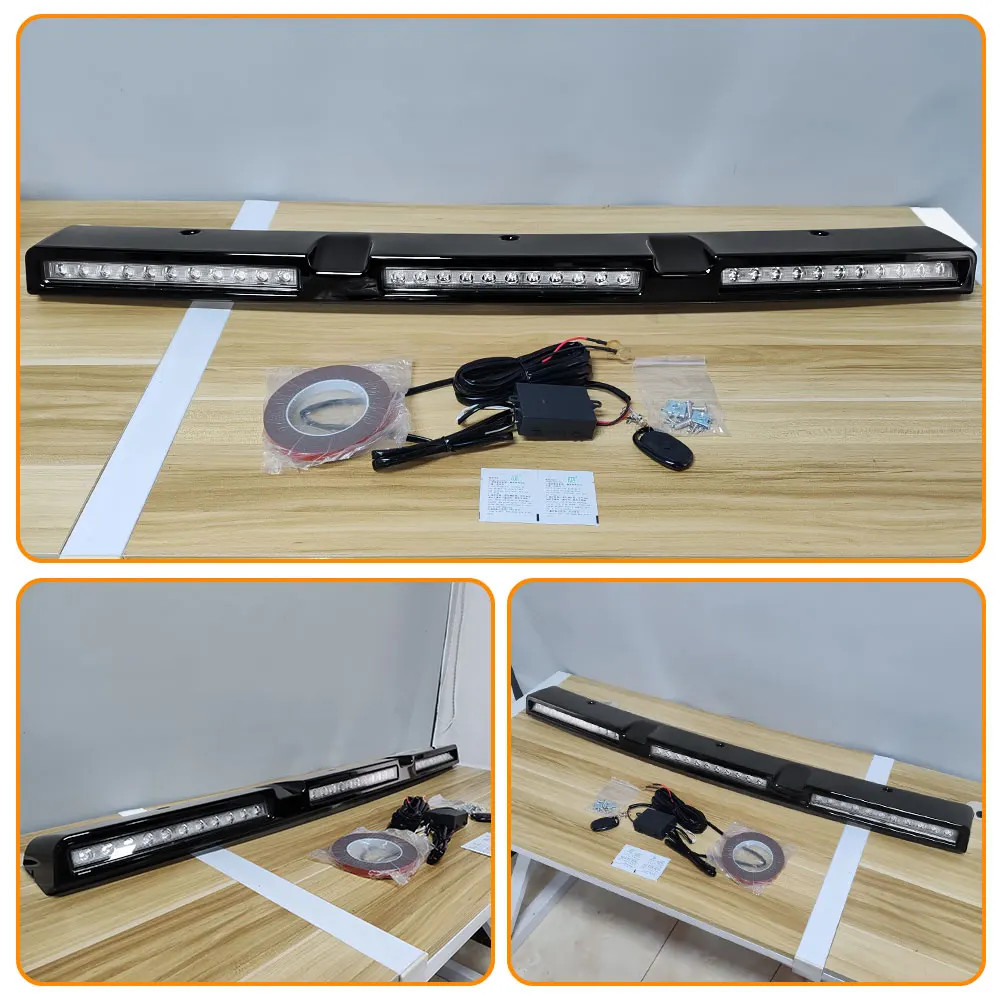 JB74 sierra 2023 2025 Auto Spare Three Lamp Top Roof Light LED Roof Spotlight Front Roof Spoiler Bar Pod