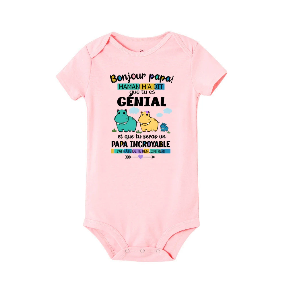 Hello Dad You Will Be An Amazing Dad I Can\'t Wait To Meet You Baby Romper Pregnancy Announcement Infant Bodysuit Infant Bodysuit