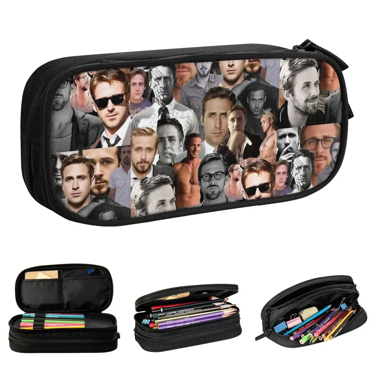 

Женский чехол для карандашей с коллажем