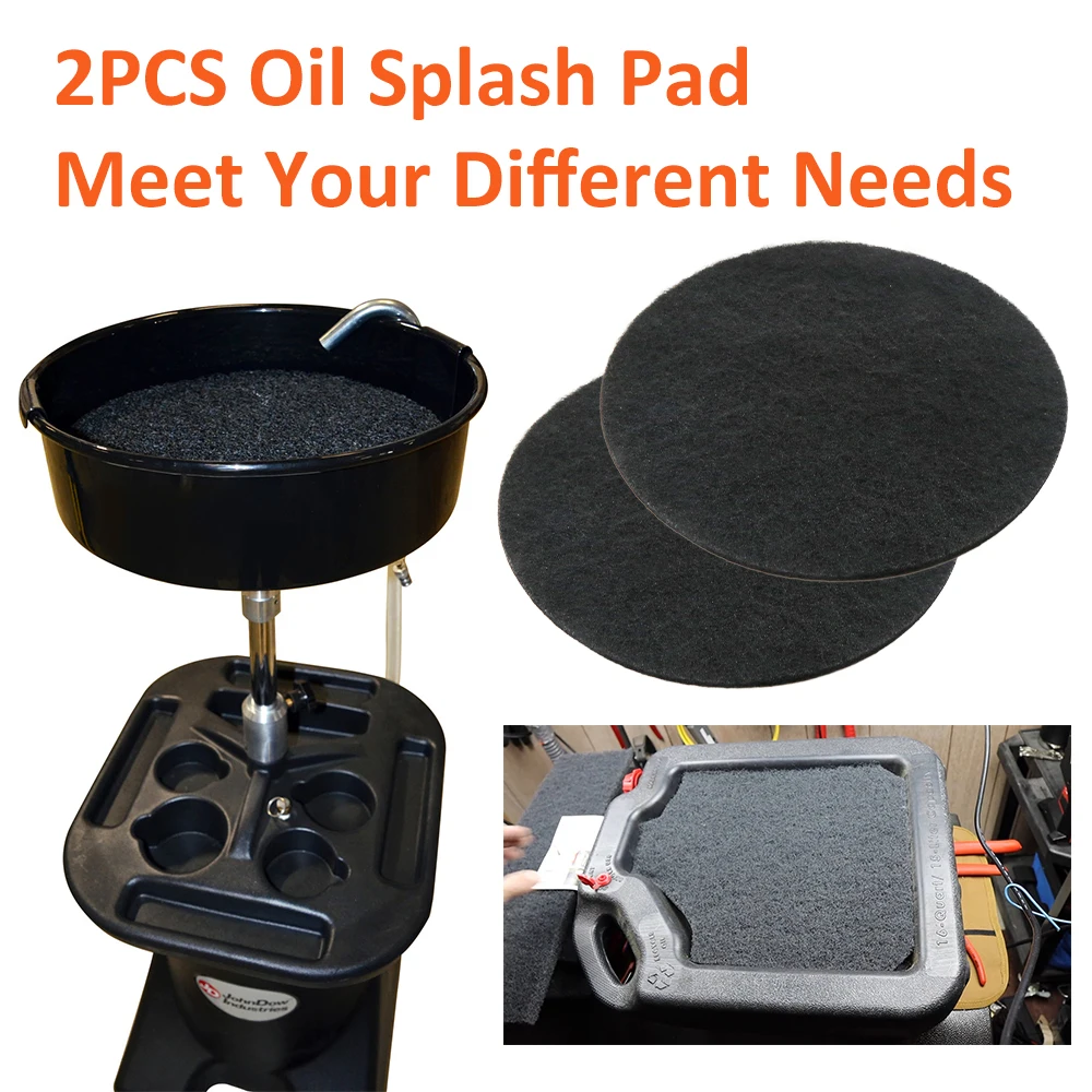 

38cm Oil Drain Splash Pad, 2 Pcs No Splatter Pad Round Pad for Car Changing Oil Transmission Drain Pan