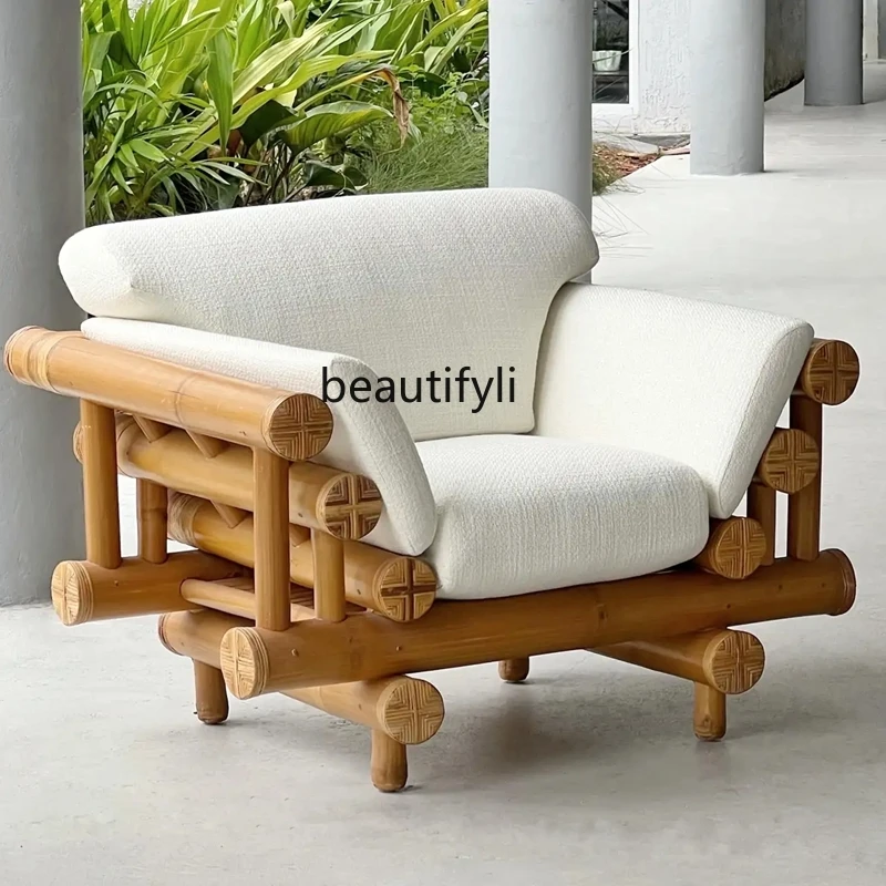 

Nordic Single Sofa Living Room Lounge Chair Designer Creative Homestay Hotel Lobby Reception Meeting Chair