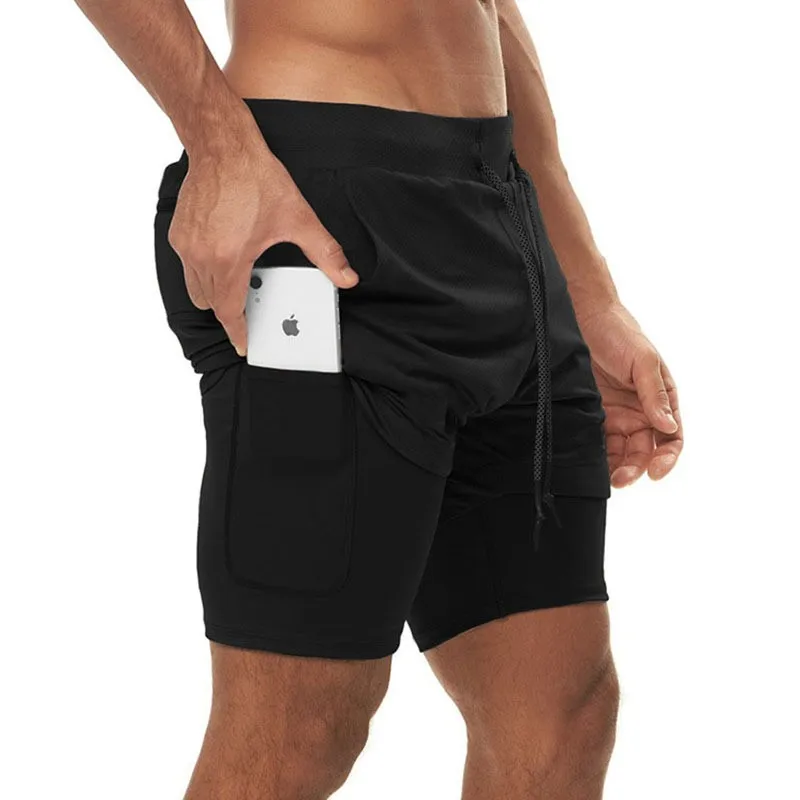 2024 Zomer Hardloopshorts Heren 2-in-1 Sport Jogging Fitness Shorts Training Sneldrogend Heren Gym Heren Shorts Sport gym Korte broek