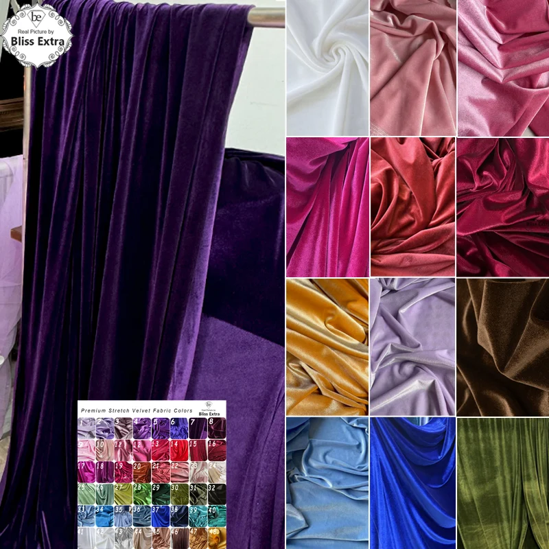 Tela de terciopelo elástico rosa suave para fondos de vestido Formal decoración para fiesta de boda cortina de tela Drap Material de costura DIY