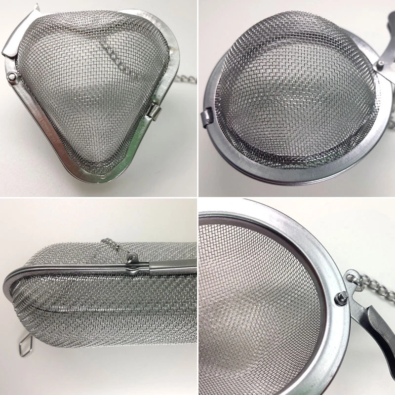 Heart Round Mesh Sieve Tea Strainer Multifunctional Stainless Steel Sphere Locking Spice Tea Ball Kitchen Accessories