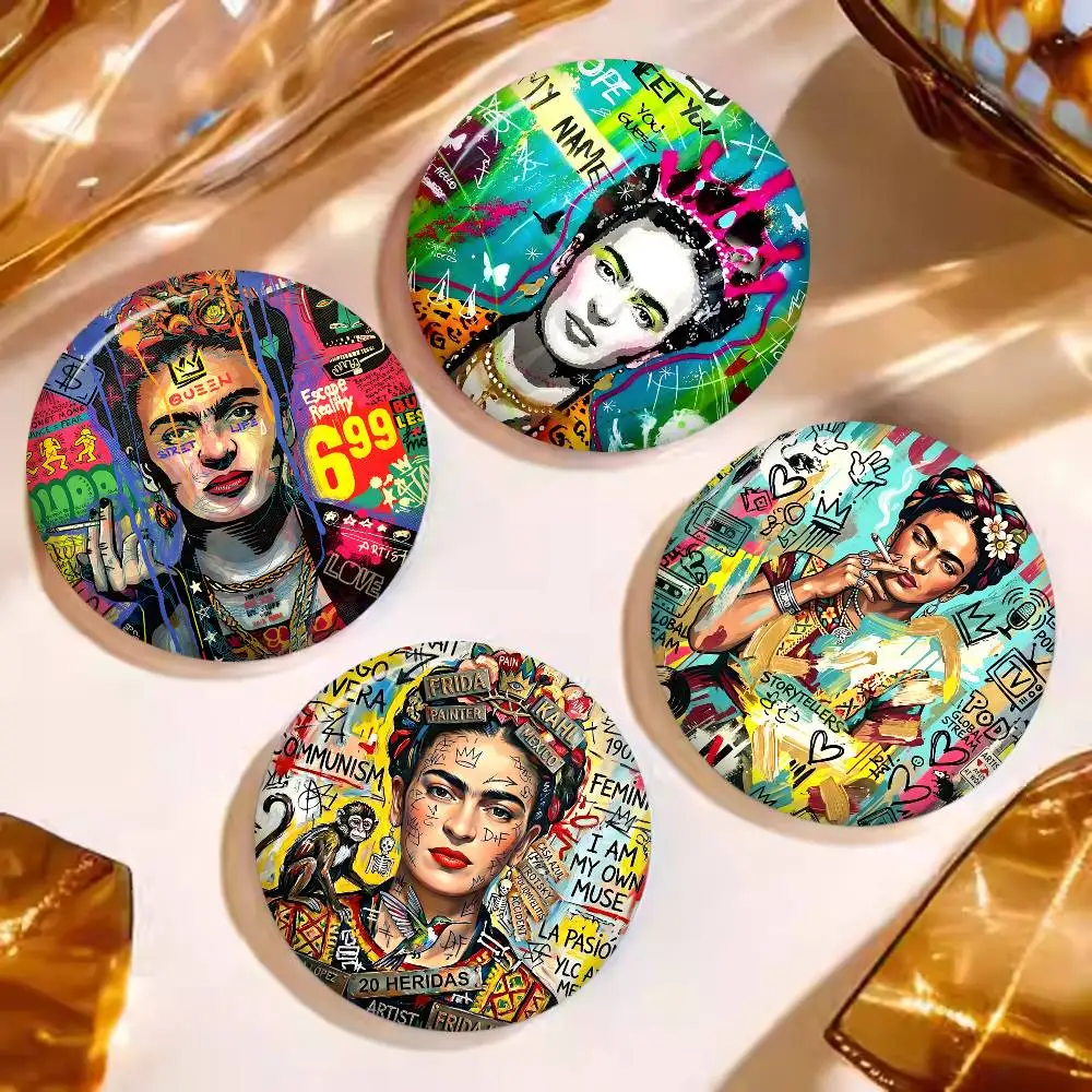 F-Frida K-Kahloes Art Creative Tinplate Soft Button Pins Animal Icon Brooch Lapel Backpack Badge Accessories Pin
