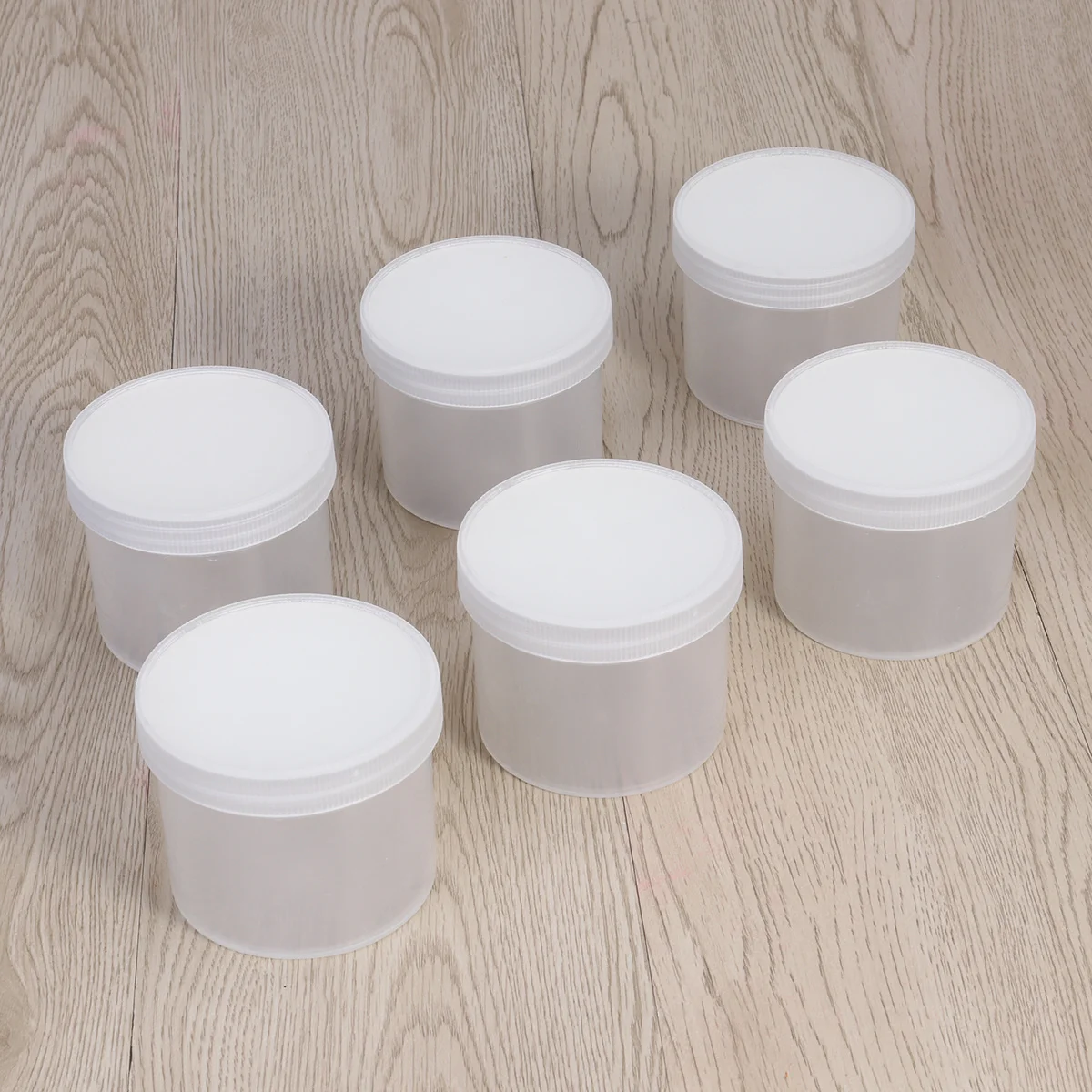 

6pcs 250Ml Plastic Storage Jars Wide Mouth Bpa Free Food Safe Containers For Diy Clay Craft Party Favors Empty Pet Pots