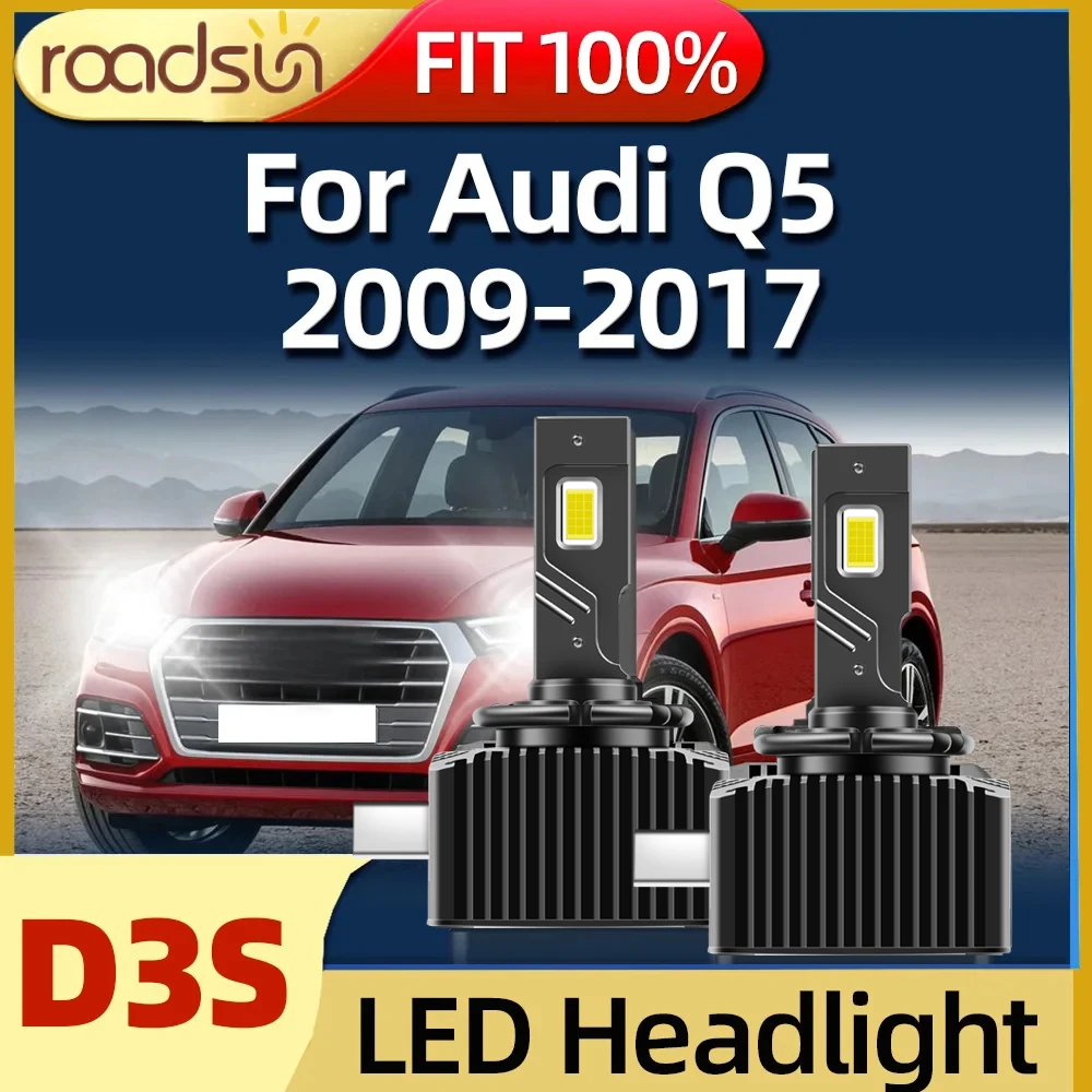 

1set D3S Car headlight bulb 30000LM Lights 6000K White Auto LED Headlamp For Audi Q5 2009 2010 2011 2012 2013 2014 2015 20162017