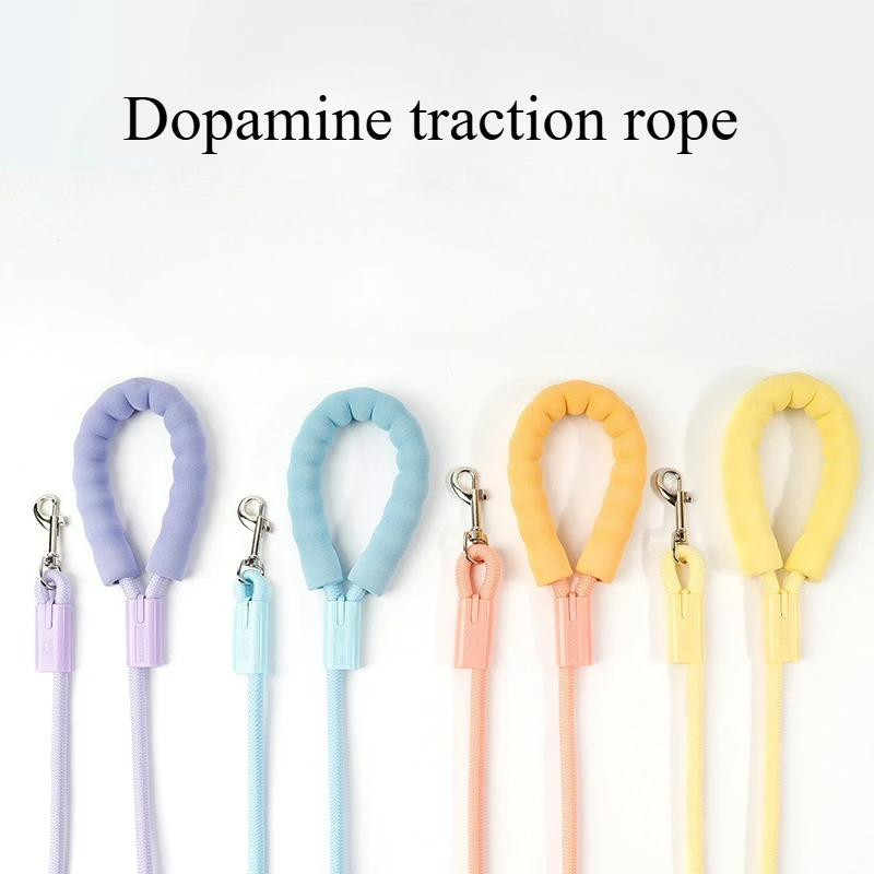 

Dopamine Dog Leash Pet Supplies Traction Rope Colorful Nylon Round Rope Outdoor Dog Walking Leash Dog Traction Pet Collars