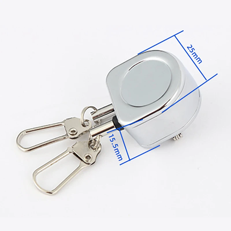 Metal Retractable Buckle 25mm Double Pull Line Anti-lost Fishing Gear Outdoor Alloy Retractable Easy Pull Buckle