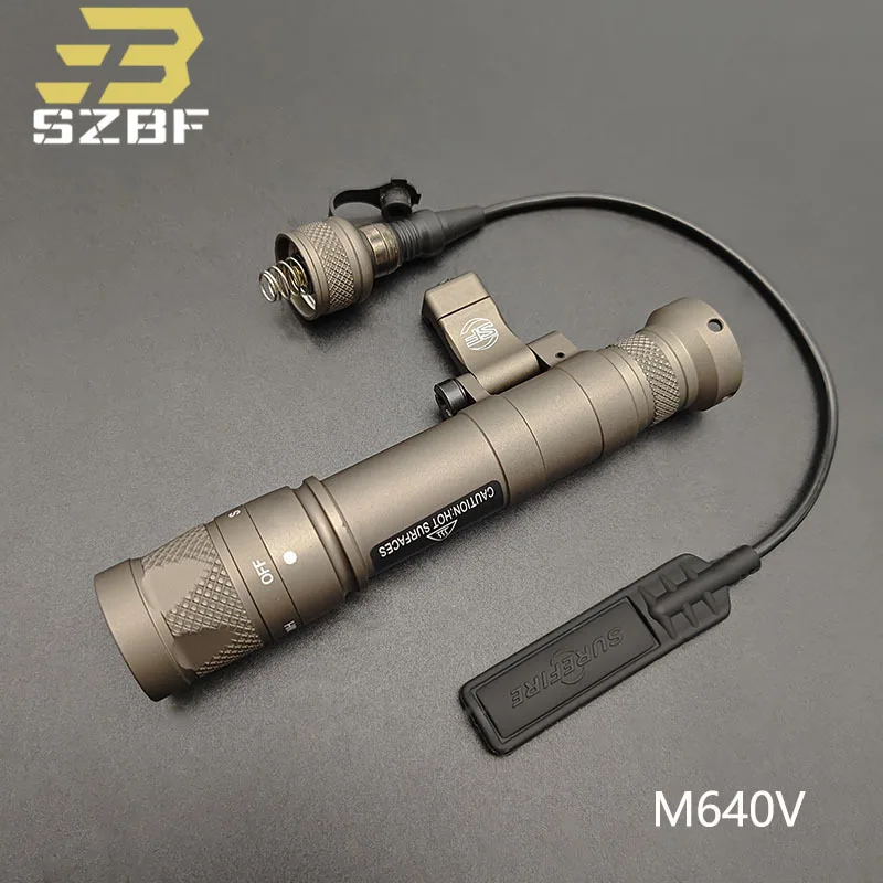 Tactical M640V M340V Strobe M340C Flashlight M640DF Scout Light 1400 Lumen LED Offset Mount Pressure Switch Hunting Weapon light