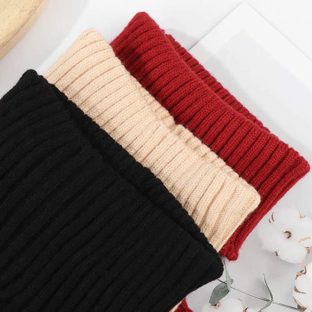 Fashion Knitted Fake Collar Scarf Women Warm Turtleneck Detachable False Collar Winter Windproof Scarf With Wooden Ears Scarf