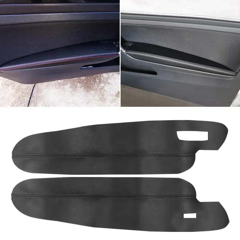 

ONLY 3 DOORS CAR Armrest Leather Cover For VW Golf 7 MK7 VII 2014 2015 2016 2017 2018 Car Interior Door Armrest Panel Cover Trim