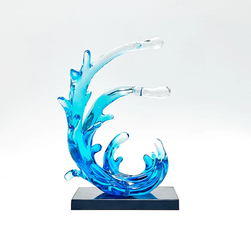 

Creative resin high-end transparent ornaments, office decorations