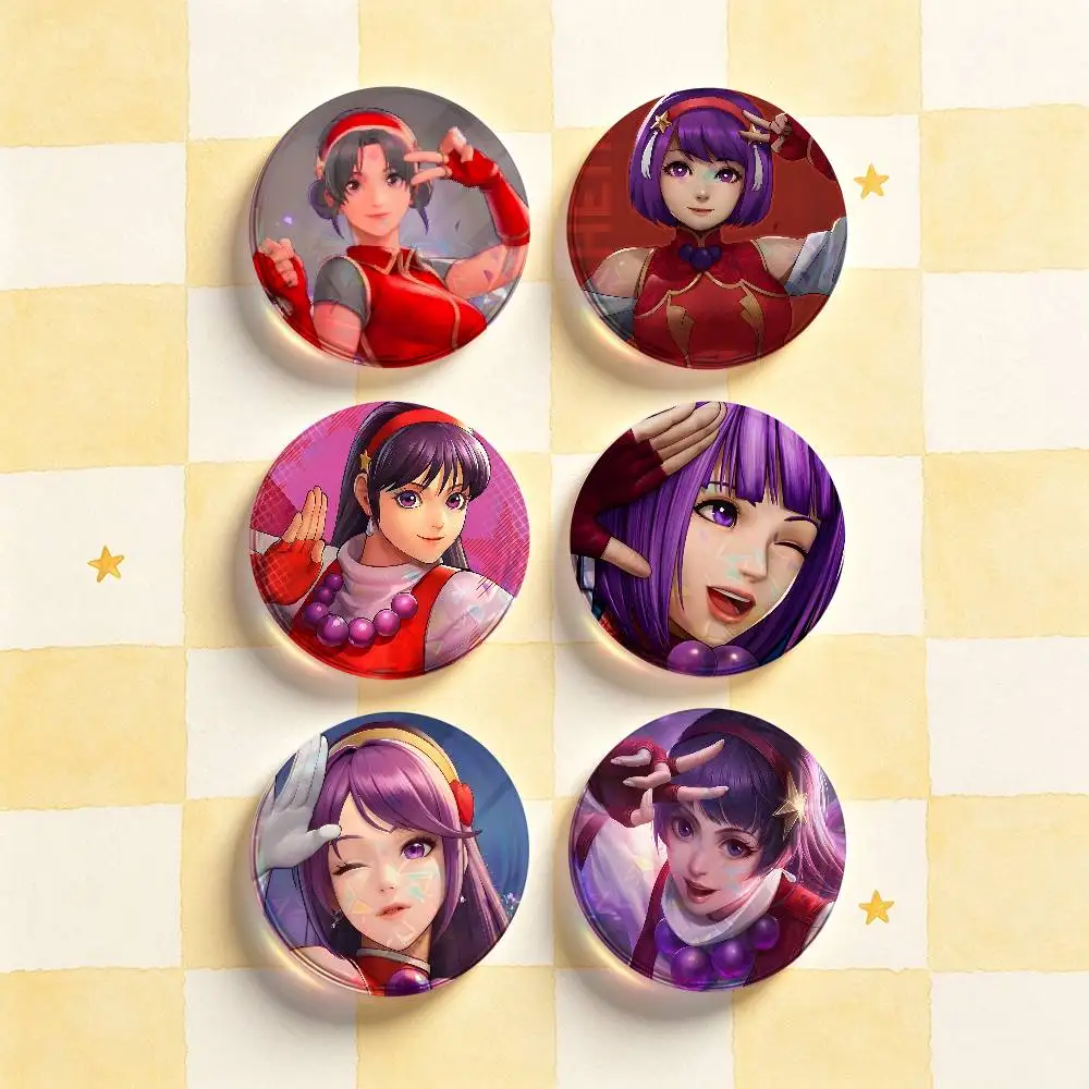 A-Athena Asamiya Custom Badges 75mm 44mm 25mm 32mm 58mm Hat Backpack Accessories Toys Collect Gifts Large