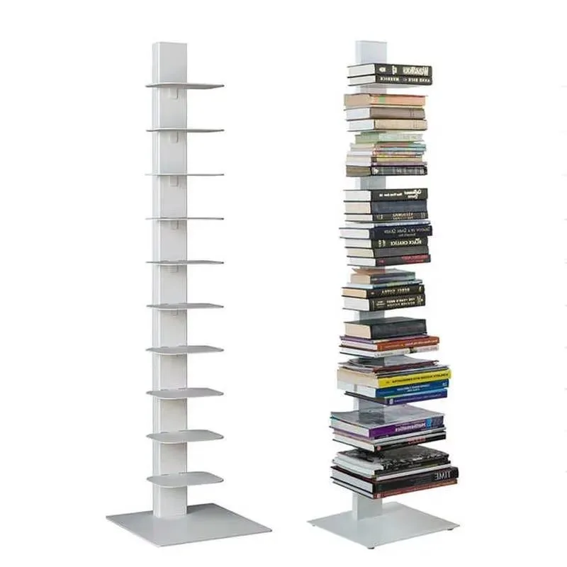Modern Metal Modular Corner Bookshelf Invisible Convertible Design for Home Office Living Room Sustainable Iron Storage Unit