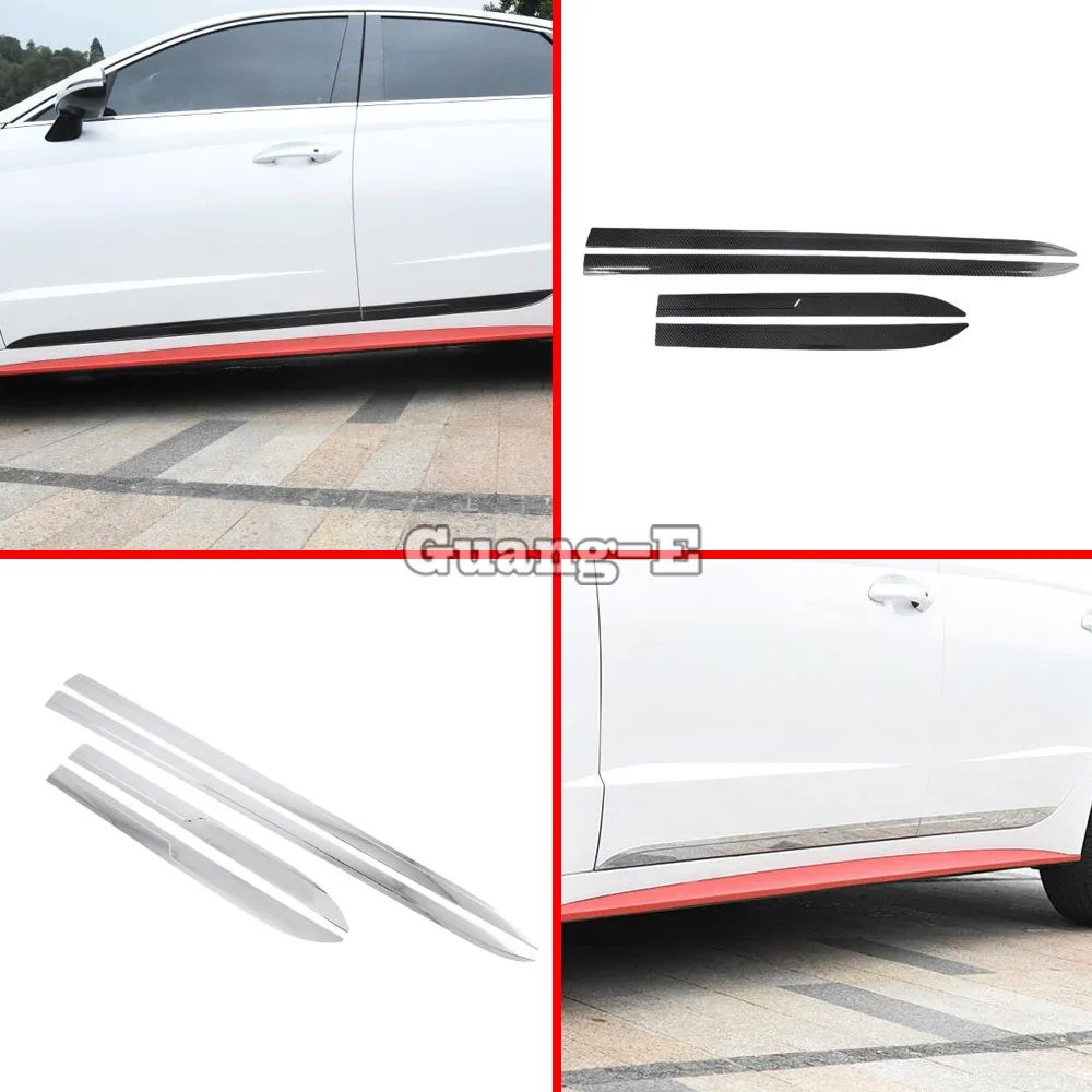 

For Hyundai Sonata 10th DN8 2020 2021 2022 2023 Car Sticker Cover Body Bumper Detector Side Door Trim Strip Molding Frame Parts