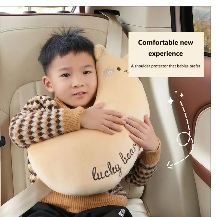 

Car Shoulder Strap Thickened Soft Pillow Car Seat Belt Cover Cute Cartoon Children's Car Pillow Shoulder Automotive Interior