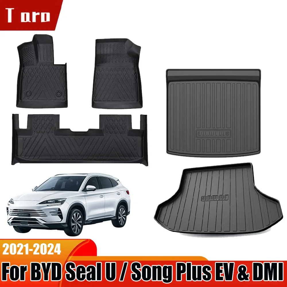 

Car Floor Mats For BYD Song Plus DMI/EV 2022 2023 2024 TPE, Waterproof Non-slip Fully Surrounded Special Foot Pad For BYD