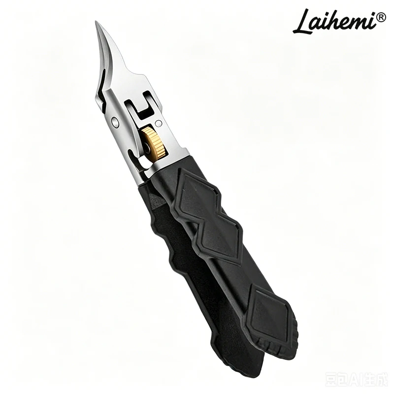 45 ° Gebogene Nagelknipser für eingewachsene Zehennägel, ultrascharfe Edelstahl-Zahnradsperre, ergonomischer Hochleistungs-Nagelknipser für dicke, harte Zehennägel