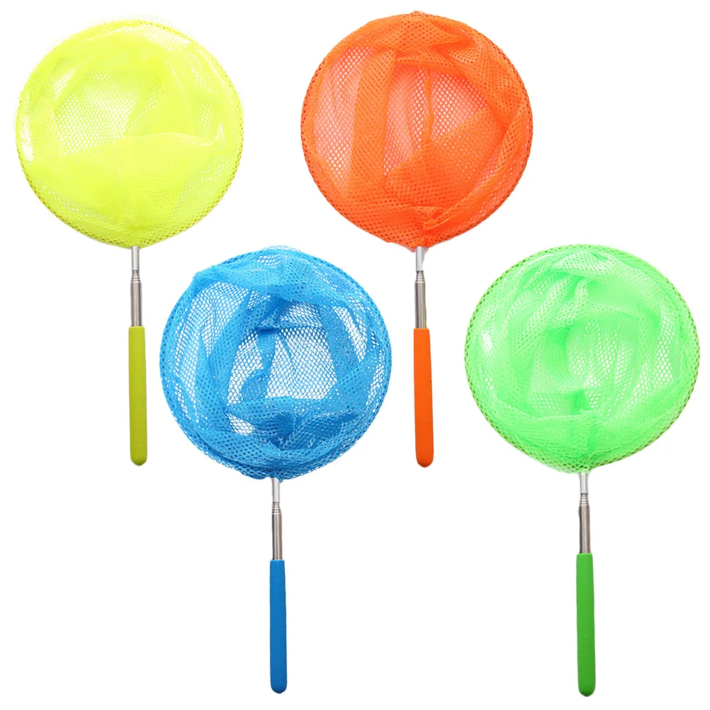 

4Pcs Kids Insect Catching Nets with Long Handle Telescopic Design Outdoor Nature Exploration Tool for Children Safe Butterfly