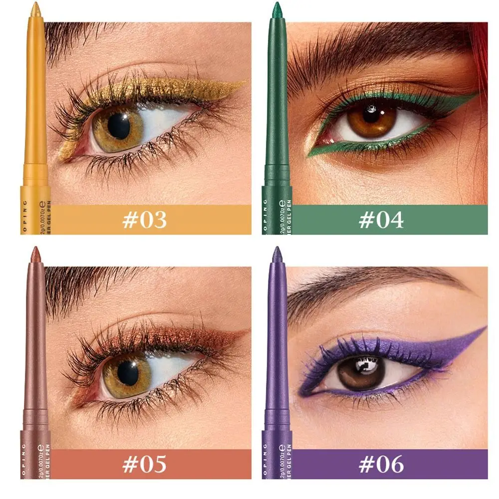 Fast Dry Green Glitter Waterproof Eyeliner Matte Finish Smudge Resistant Makeup Pencil Long Lasting Concealer Pen Daily Use