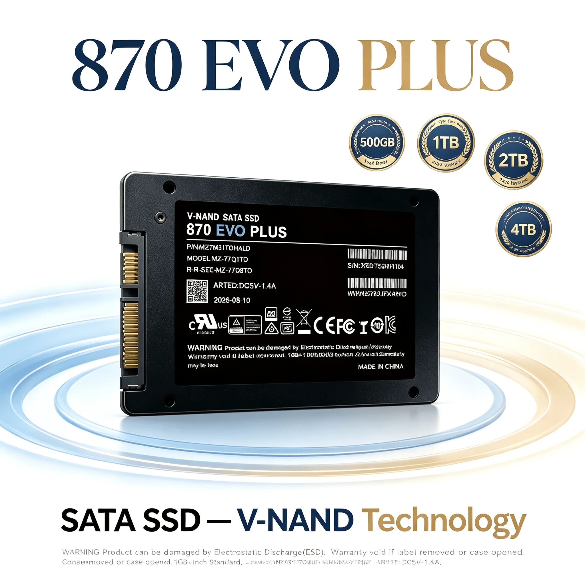 870 EVO Plus SATA3 2.5 Inch Builtin Solid State Hard Disk SSD 500GB 1TB 2TB 4TB Fast Read Write for Laptop Micro PC Desktop