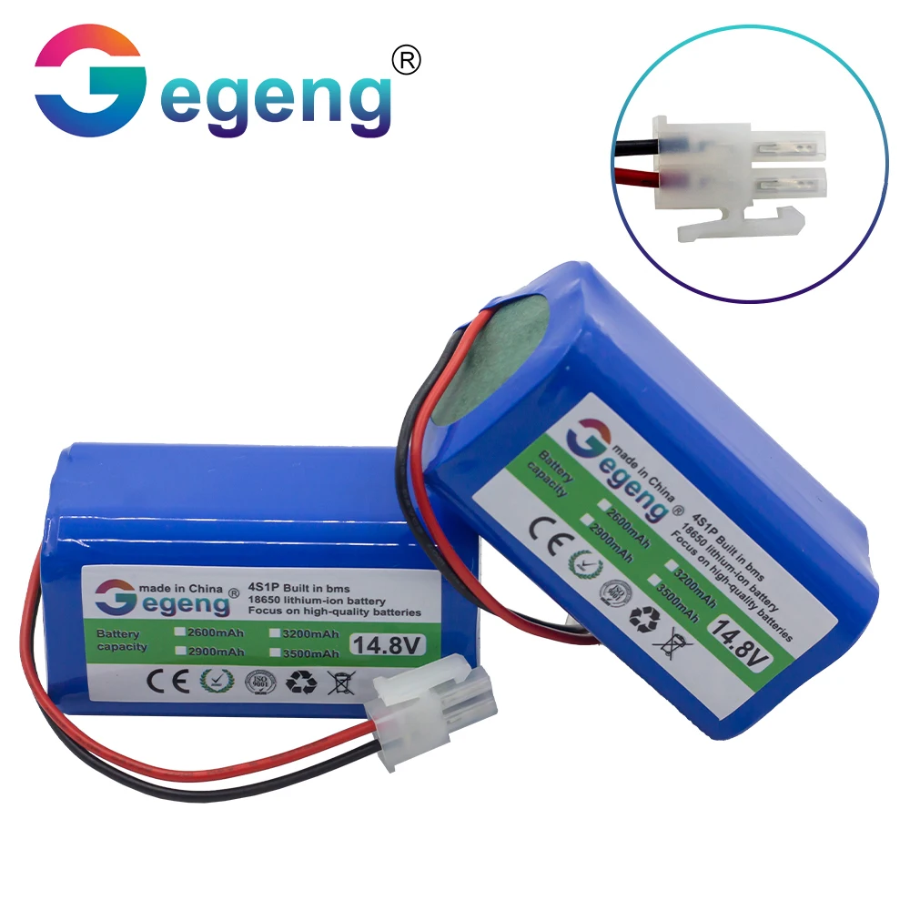 

Gegeng 14.8V 2600mah Lithium Battery For 14.4v ILIFE A4 A4s V7 A6 V7s Plus ECOVACS CEN540 CEN546 S CR130 Robot Vacuum Cleaner