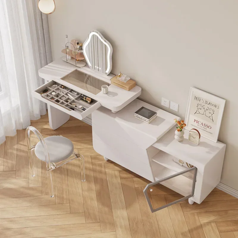 Large Dressing Table Luxury Bedroom Women Makeup Dressing Table Chair Storage Stool Penteadeiras De Maquiagem Room Furniture