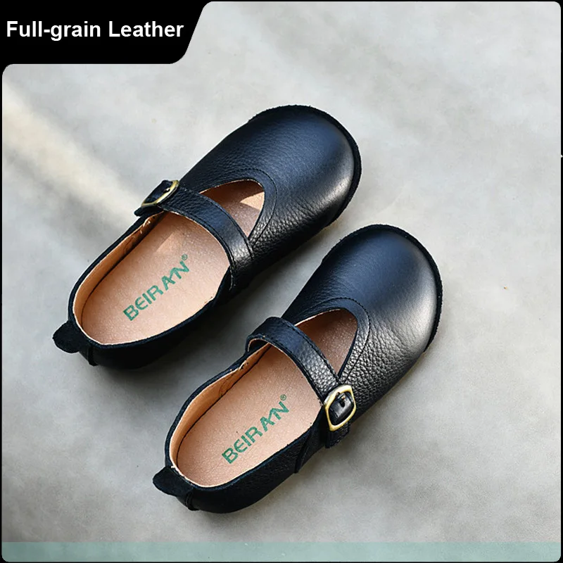 

Детская обувь из коровьей кожи в стиле ретро, обувь принцессы из натуральной кожи для девочек, весенне-летняя школьная обувь из натуральной кожи